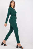 Chic Long-Sleeved Jumpsuit with Tie Waist Detail
