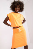 Summer Blouse and Skirt Set with Elastic and Tie Detail