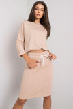 Blouse and Pencil Skirt Set with Tie Waist