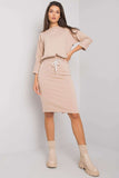 Blouse and Pencil Skirt Set with Tie Waist