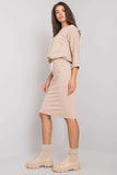 Blouse and Pencil Skirt Set with Tie Waist