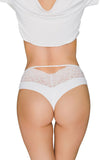Lace-Trimmed Microfiber Fancy Cut Panties