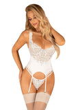 Seductive Snow White Lace Corset with Adjustable Straps