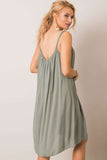 Loose Cut Strapless Viscose Dress for Summer Wear