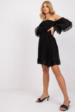 Spanish Style 3/4 Sleeve Dress with Decorative Ruffles