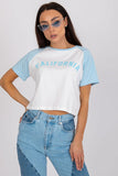 Stylish Ladies Short Sleeve T-Shirt with Front Inscription
