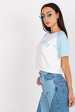 Stylish Ladies Short Sleeve T-Shirt with Front Inscription