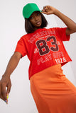 Loose Fit Ladies' Short T-Shirt with Bold Front Print