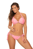 Elegant 2-Piece Swimsuit with Push-Up Bra and Tied Panties