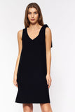 Sensual V-Neck Dress with Decorative Sash for Special Occasions