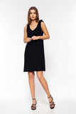 Sensual V-Neck Dress with Decorative Sash for Special Occasions
