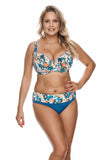 Colorful Tropical Floral Bikini Bra with Underwire Support