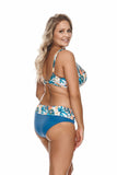 Colorful Tropical Floral Bikini Bra with Underwire Support