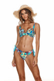 Tropical Floral Push-Up Strapless Swimsuit for Summer Fun