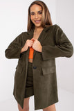 Imitation Suede Long Sleeve Zipper Jacket