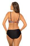 Elegant 2-Piece Swimsuit with Push-Up Effect and High Waist
