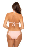 Elegant Push-Up Two-Piece Swimsuit with Jewelry Accents