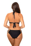 Elegant Push-Up Two-Piece Swimsuit with Jewelry Accents