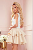 Two-Tone Lace Neckline Dress with Foam Skirt