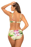 Elegant Two-Piece Swimsuit with Underwire Bra and High-Cut Bottom