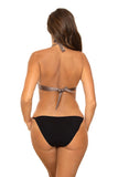 Elegant 3-Piece Bikini with Push-Up Effect and Jewelry Details