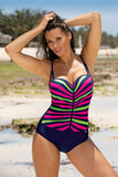 Elegant Push-Up One-Piece Swimsuit for Natural Curves