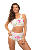 Sporty Two-Piece Swimsuit with High-Waisted Briefs