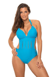 Elegant Push-Up One-Piece Swimsuit with Tummy Control