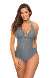 Elegant Push-Up One-Piece Swimsuit with Tummy Control