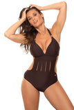 Elegant Push-Up One-Piece Swimsuit with Tummy Control
