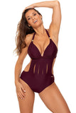 Elegant Push-Up One-Piece Swimsuit with Tummy Control