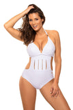 Elegant Push-Up One-Piece Swimsuit with Tummy Control