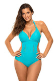 Elegant Push-Up One-Piece Swimsuit with Tummy Control