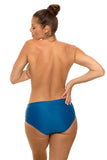 High-Cut Swimsuit Bottoms with Decorative Stitching