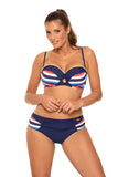Elegant 2-Piece Push-Up Swimsuit with Adjustable Straps