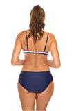 Elegant 2-Piece Push-Up Swimsuit with Adjustable Straps