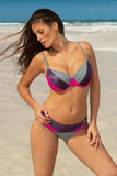 Sporty Two-Piece Swimsuit with Push-Up Cups