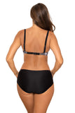 Elegant Two-Piece Swimsuit with Adjustable Straps