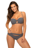 Elegant 2-Piece Push-Up Swimsuit with Removable Straps