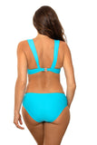 Elegant Two-Piece Swimsuit with Push-Up Effect and Decor