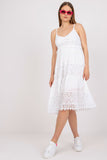 Flared Summer Dress with Heart Neckline and Lace Details