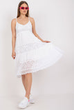 Flared Summer Dress with Heart Neckline and Lace Details