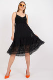 Flared Summer Dress with Heart Neckline and Lace Details