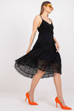 Flared Summer Dress with Heart Neckline and Lace Details