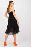 Flared Summer Dress with Heart Neckline and Lace Details