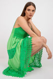 Flared Summer Dress with Heart Neckline and Lace Details