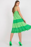 Flared Summer Dress with Heart Neckline and Lace Details