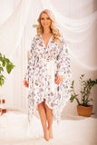 Elegant Satin Chemise with Wide Sleeves and Gift Box