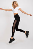 Black Mesh Insert Leggings for Stylish Comfort and Versatility