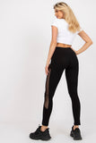 Black Mesh Insert Leggings for Stylish Comfort and Versatility